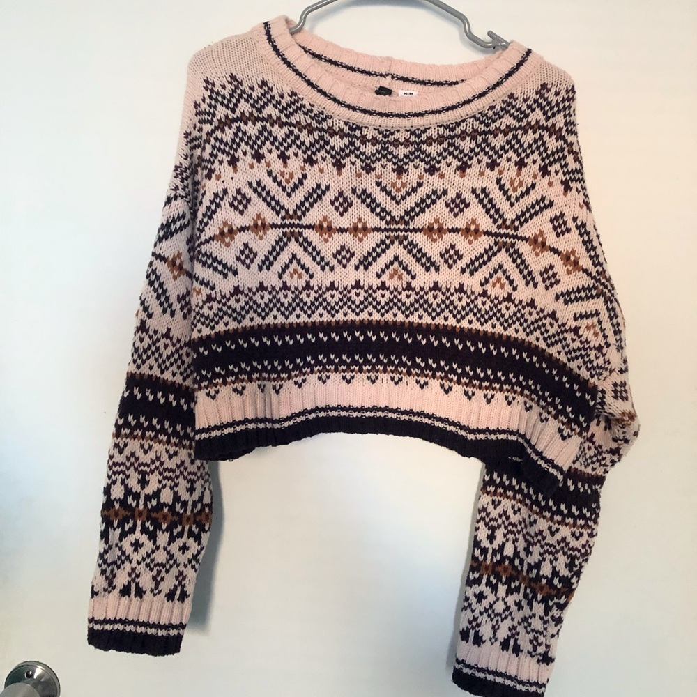 BDG Pink Cropped Sweater